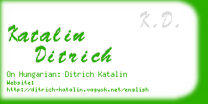 katalin ditrich business card
